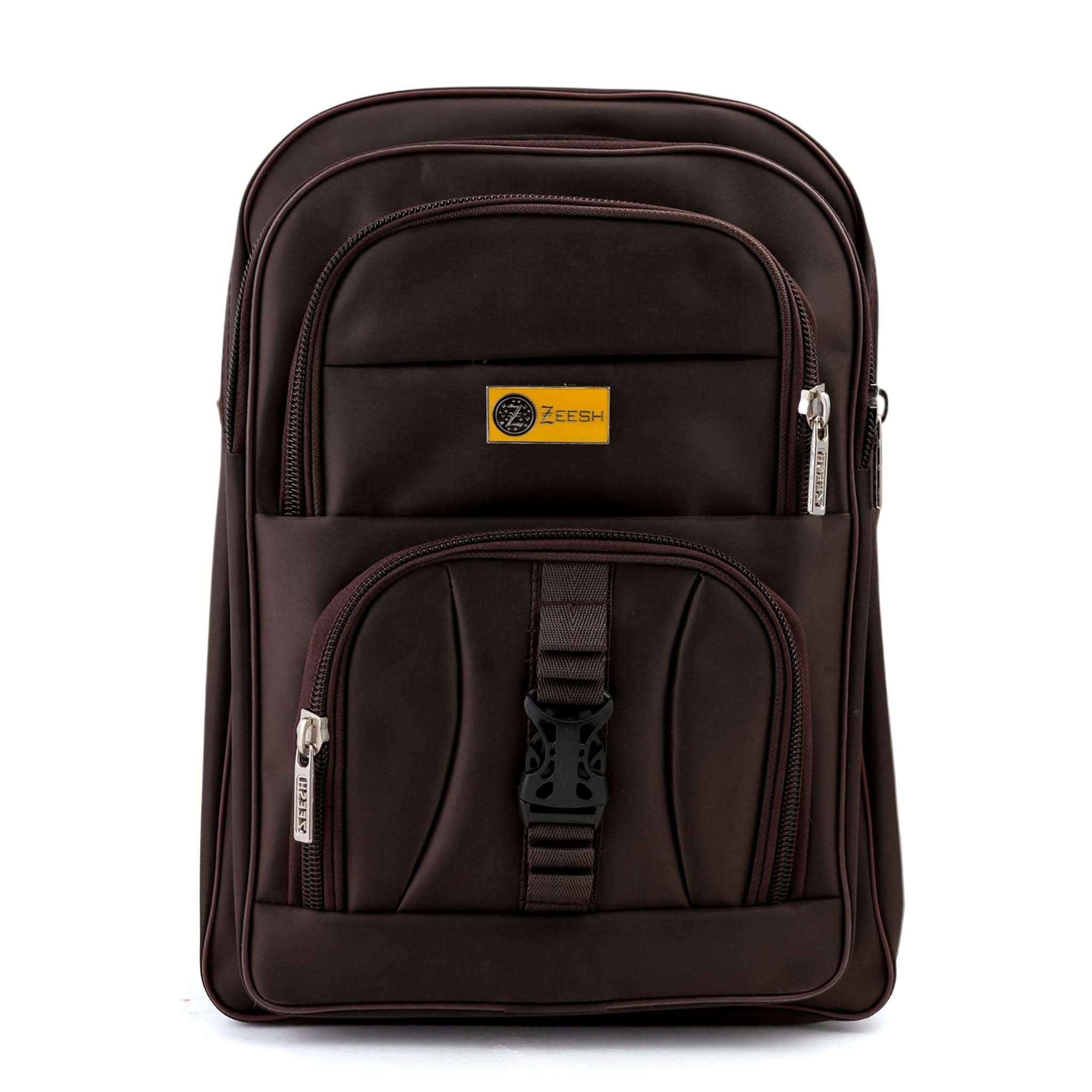 Kids School Backpack 17.5" Zee-222 - Brown, School Bags, Chase Value, Chase Value