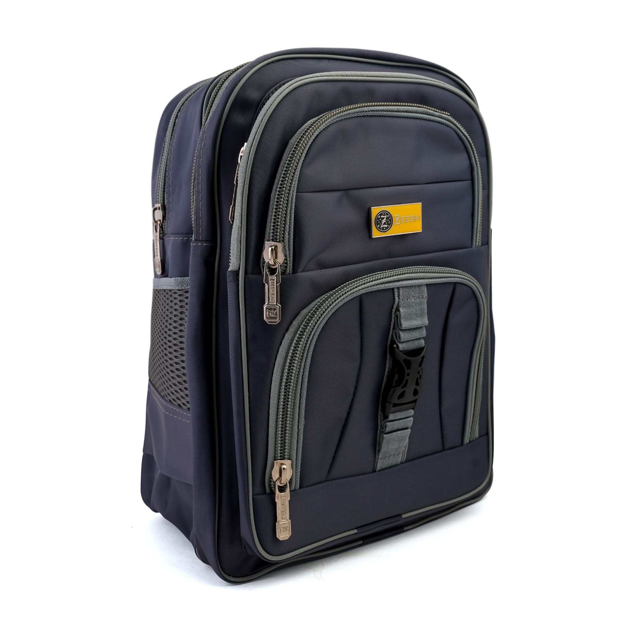 Kids School Backpack 15.5" Zee-222 - Grey, School Bags, Chase Value, Chase Value
