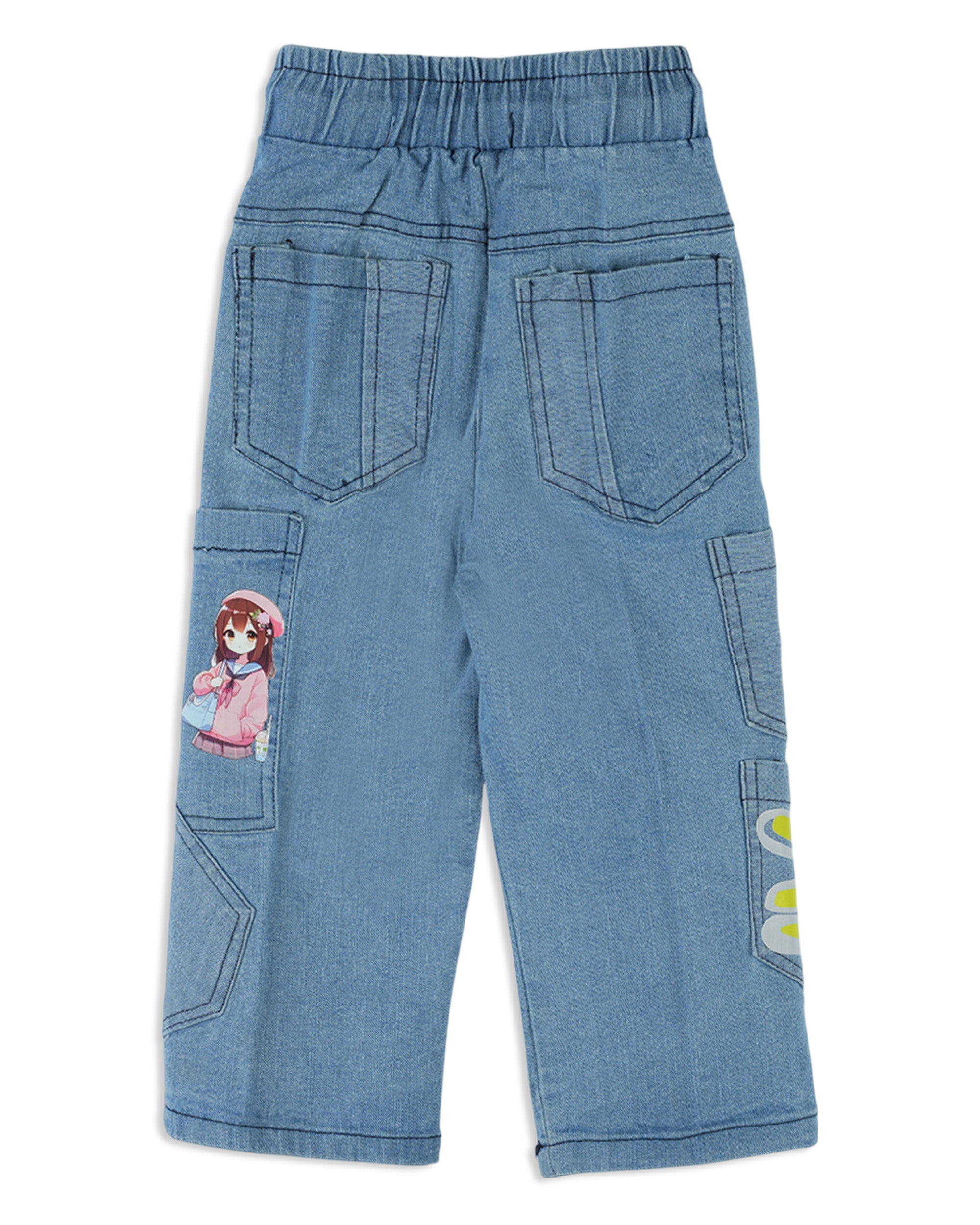 Girl's Denim Wide Leg Pant