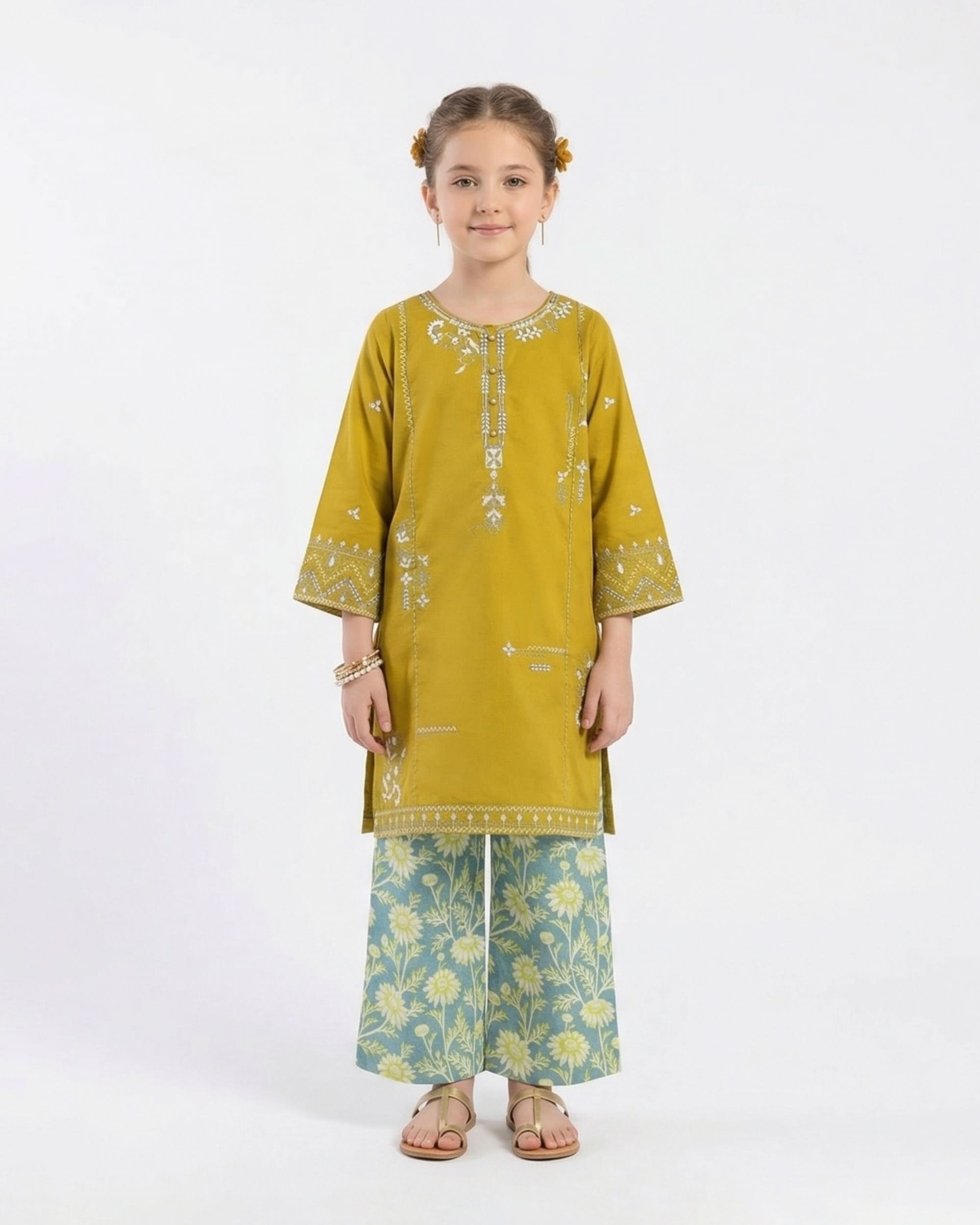Girls Embroidered Shalwar Suit, Girls Shalwar Kameez, Chase Value, Chase Value