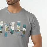 Eminent Men's Round Neck Half Sleeves Printed T-Shirt - Frost Grey, Men's T-Shirts & Polos, Eminent, Chase Value