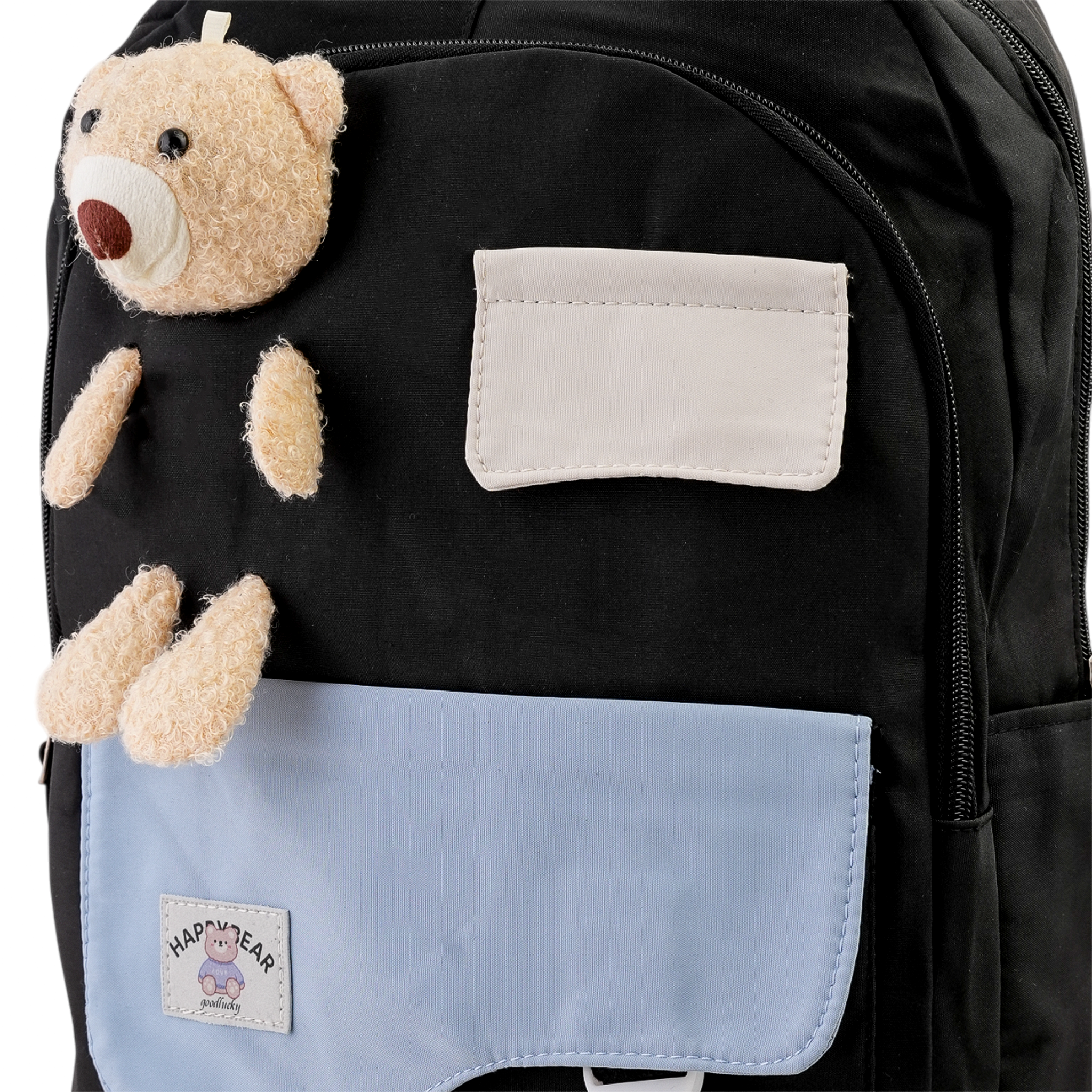 Girls Backpack 18" KT-08 - Black, School Bags, Chase Value, Chase Value