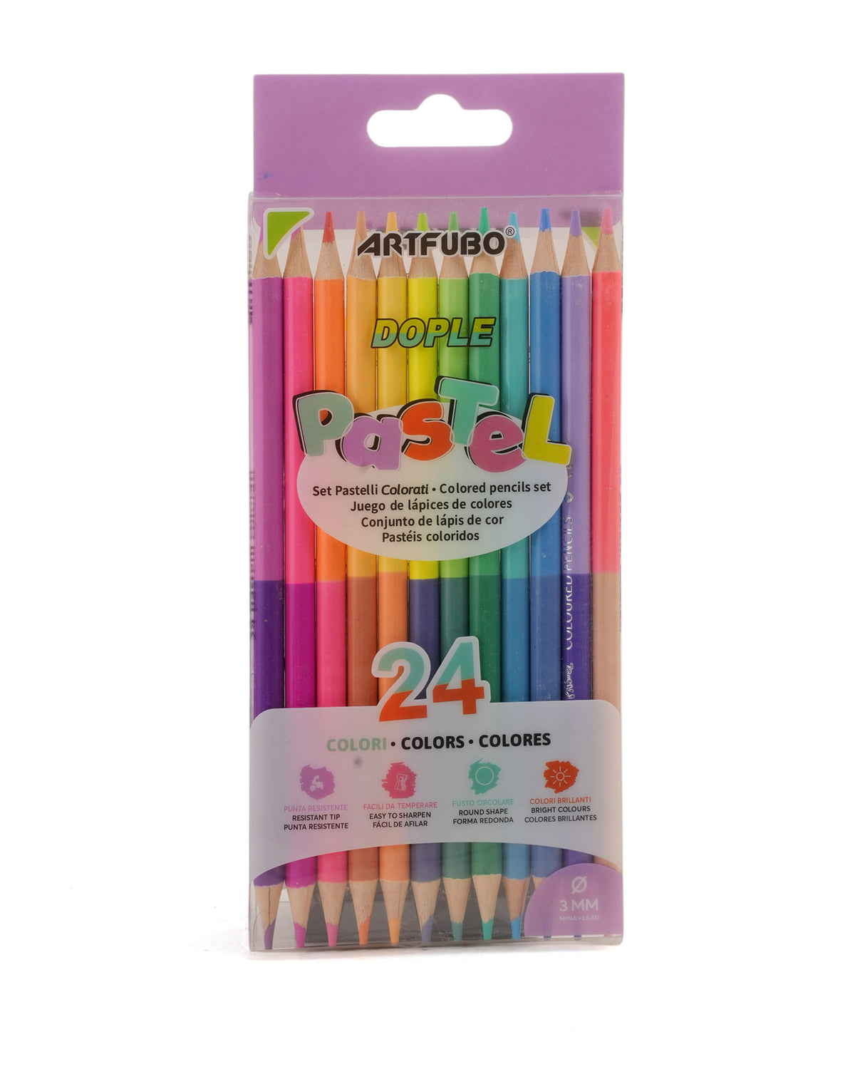 Colour Pencil 2-in-1 – 12 Pcs