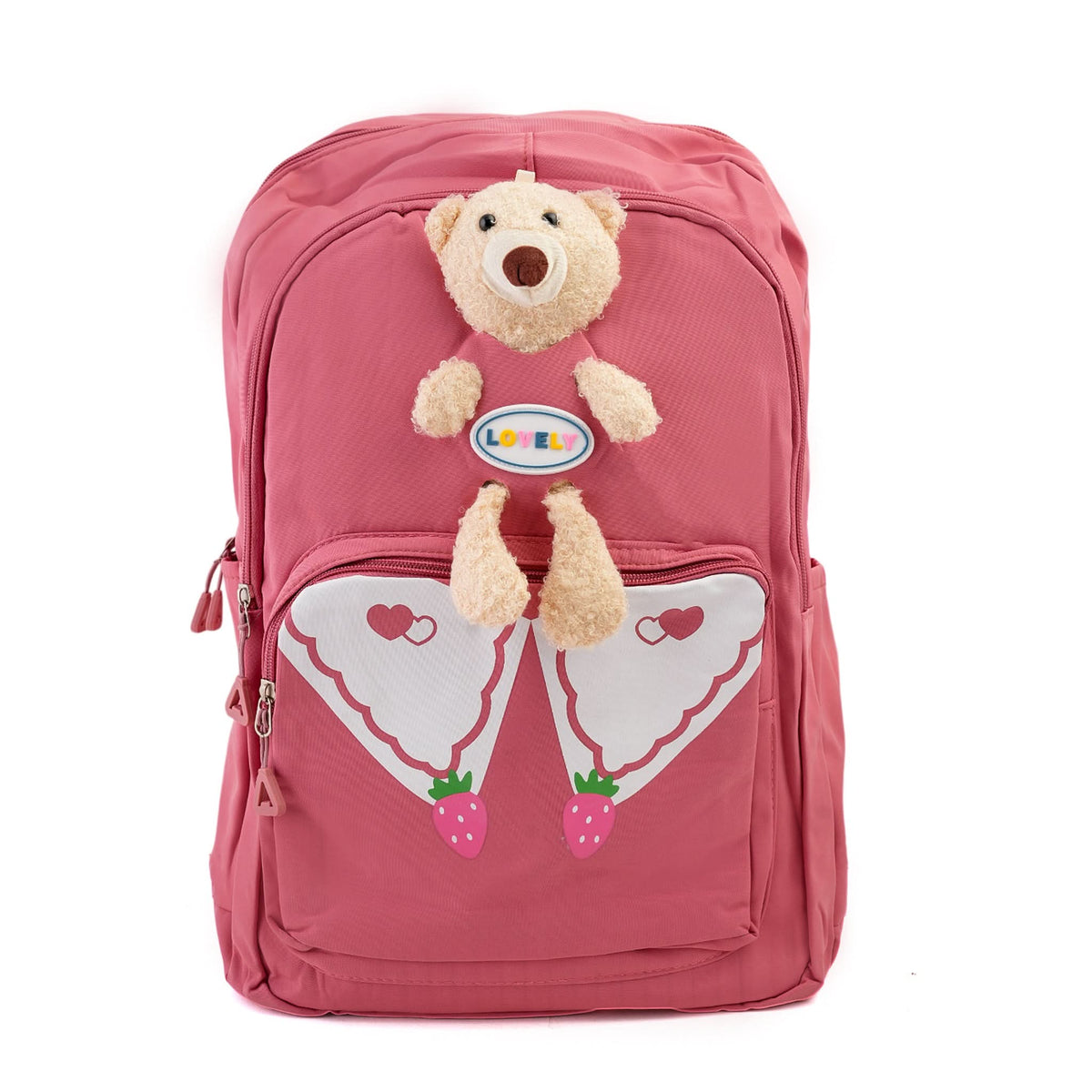 Girls Backpack 18" KT-08 - Peach, School Bags, Chase Value, Chase Value
