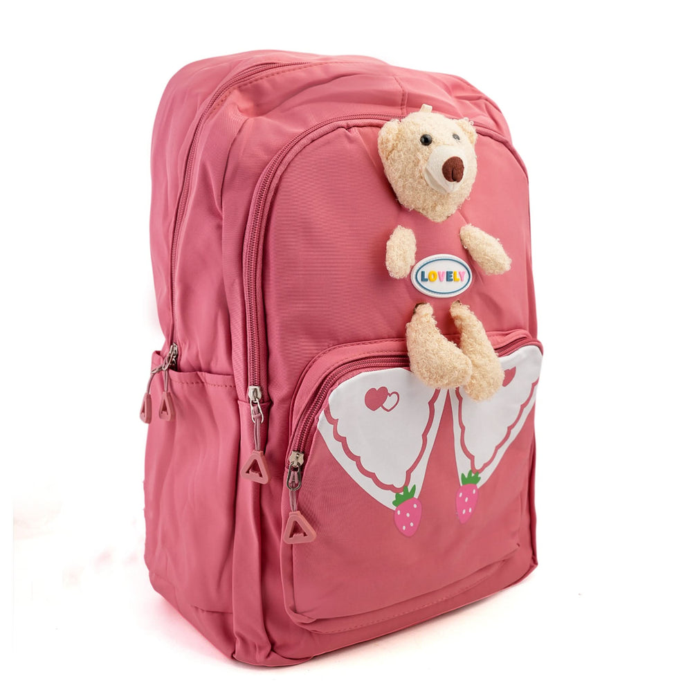 Girls Backpack 18" KT-08 - Peach, School Bags, Chase Value, Chase Value