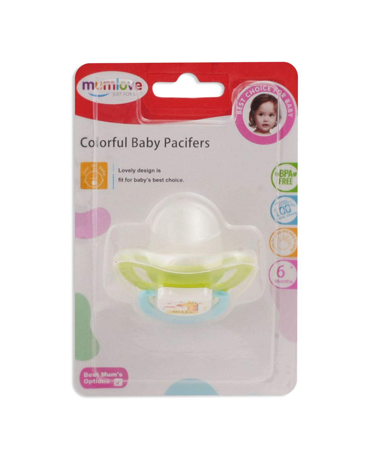 Mum Love Colorful Baby Pacifier, Feeding Supplies, Mum Love, Chase Value