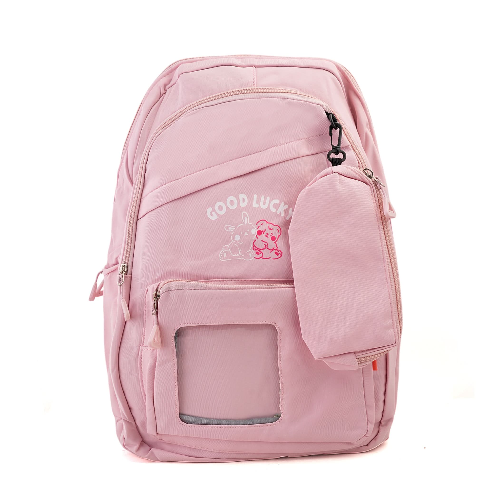 Girls Backpack 18" KT-07 - Light Pink, School Bags, Chase Value, Chase Value
