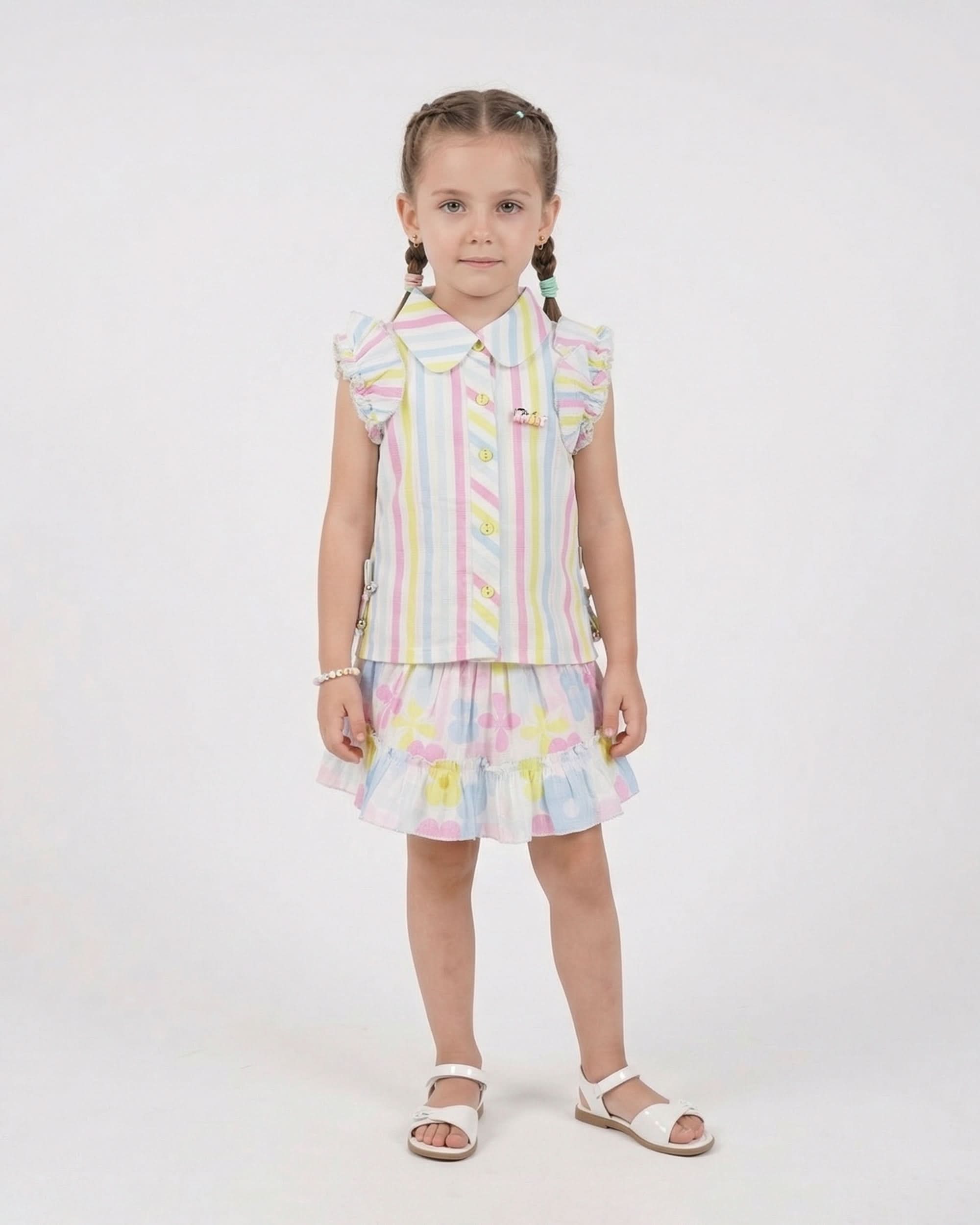 Girl's Half Sleeves Skirt Suit, Girls Half Sleeves Suit, Chase Value, Chase Value