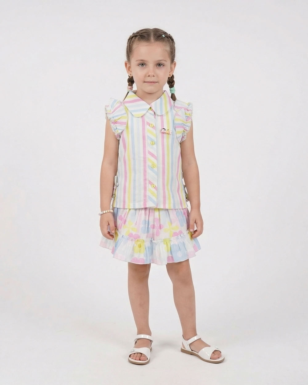 Girl's Half Sleeves Skirt Suit, Girls Half Sleeves Suit, Chase Value, Chase Value