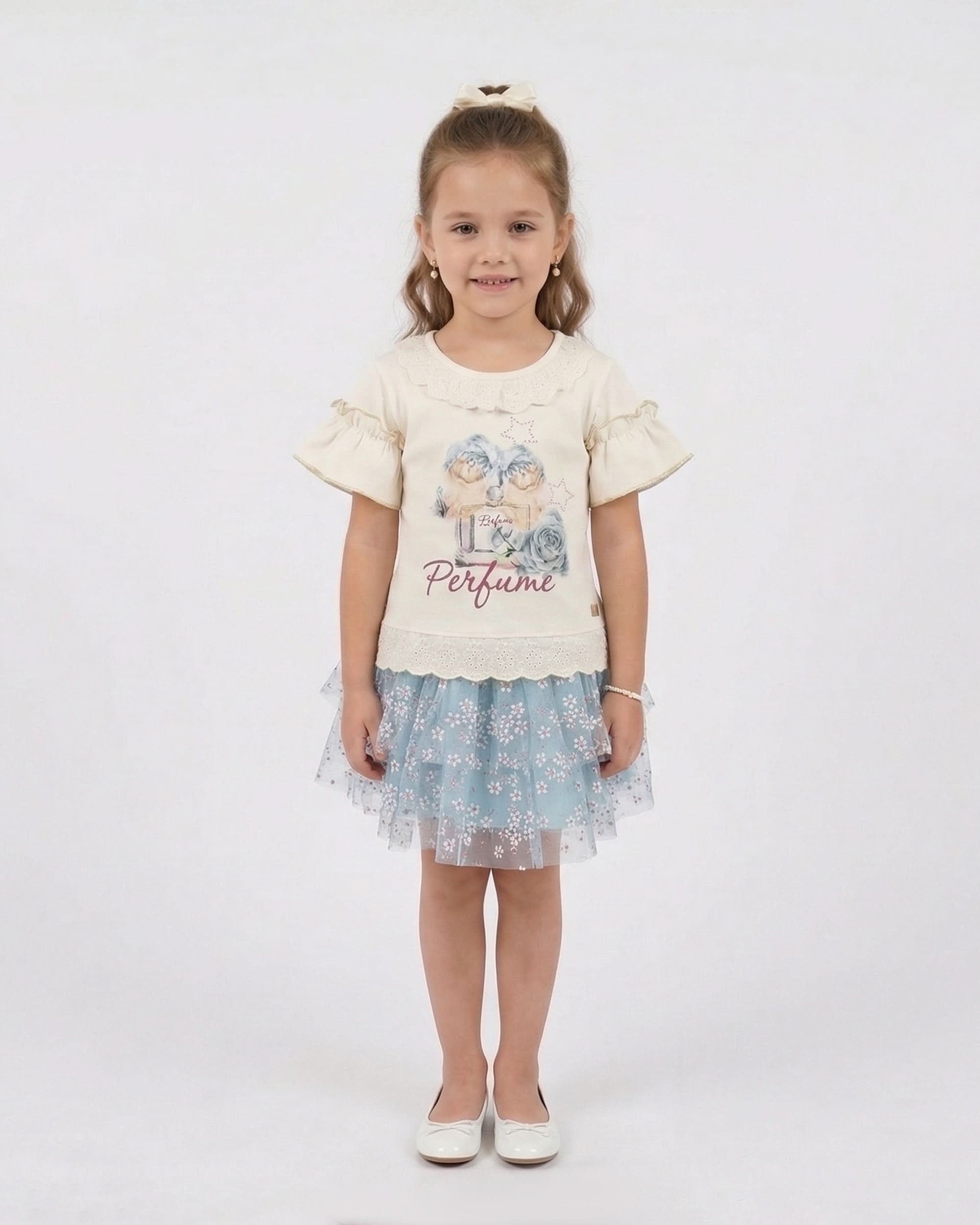 Girl's Half Sleeves Skirt Suit, Girls Half Sleeves Suit, Chase Value, Chase Value