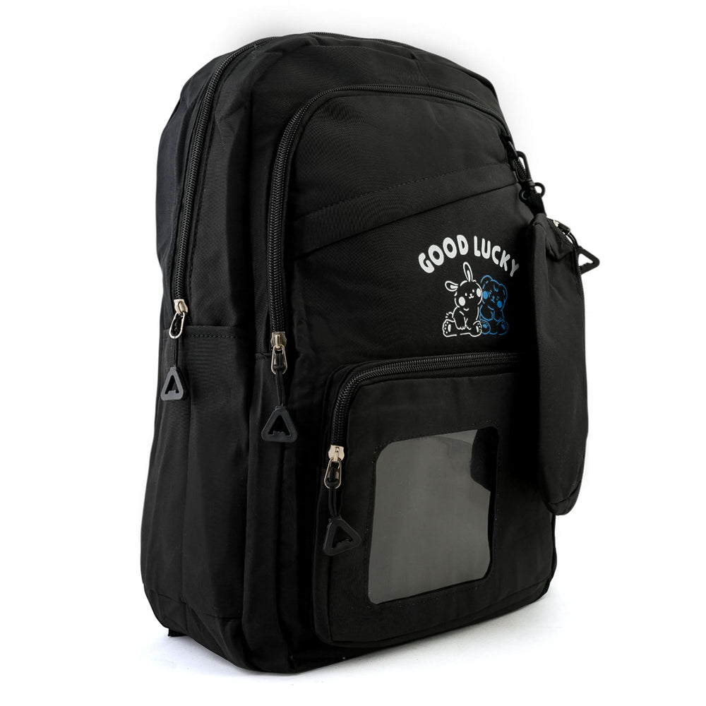Girls Backpack 18" KT-07 - Black, School Bags, Chase Value, Chase Value