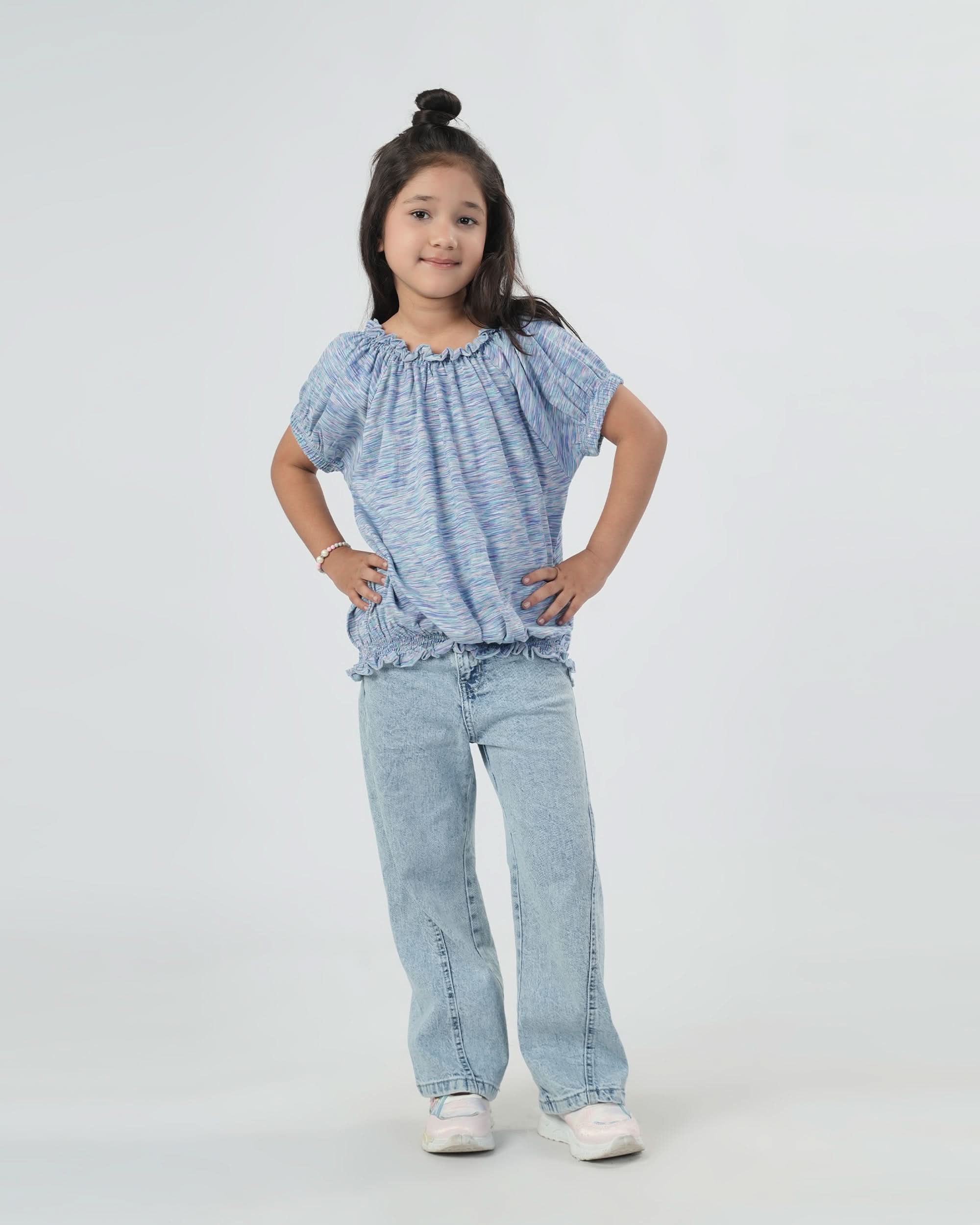 Eminent Girls Half Sleeves T-Shirt - Off White, Girls T-Shirts, Eminent, Chase Value