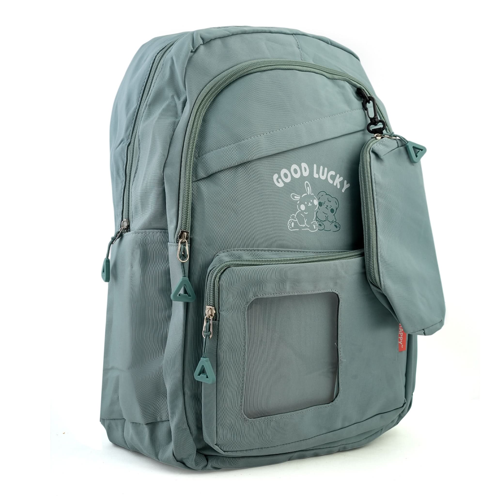 Girls Backpack 18" KT-07 - Light Green, School Bags, Chase Value, Chase Value