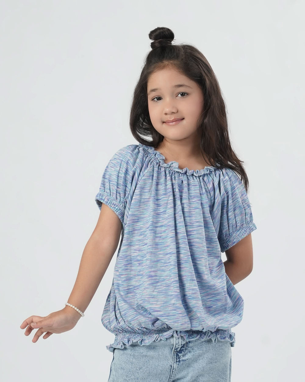Eminent Girls Half Sleeves T-Shirt - Off White, Girls T-Shirts, Eminent, Chase Value