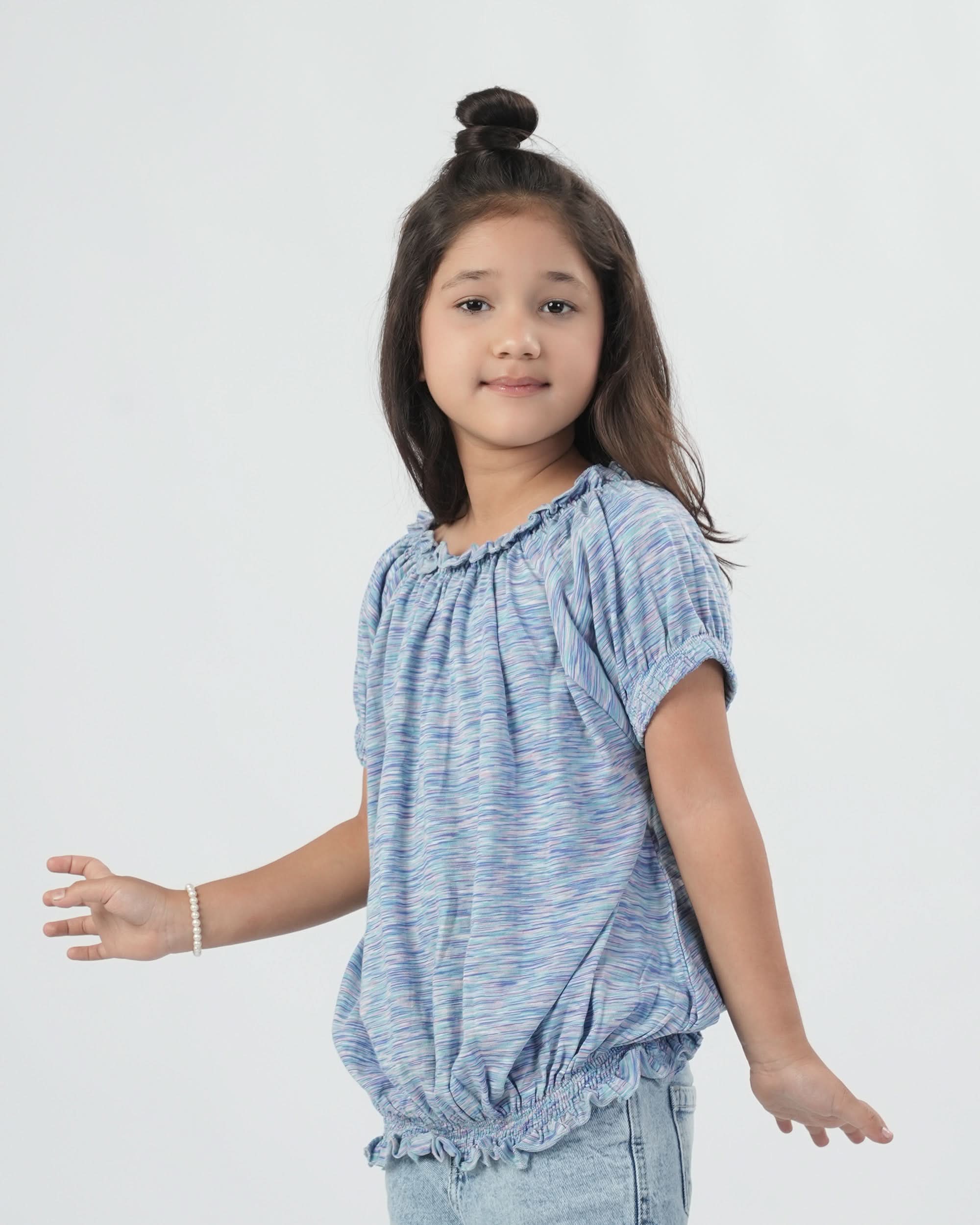 Eminent Girls Half Sleeves T-Shirt - Off White, Girls T-Shirts, Eminent, Chase Value