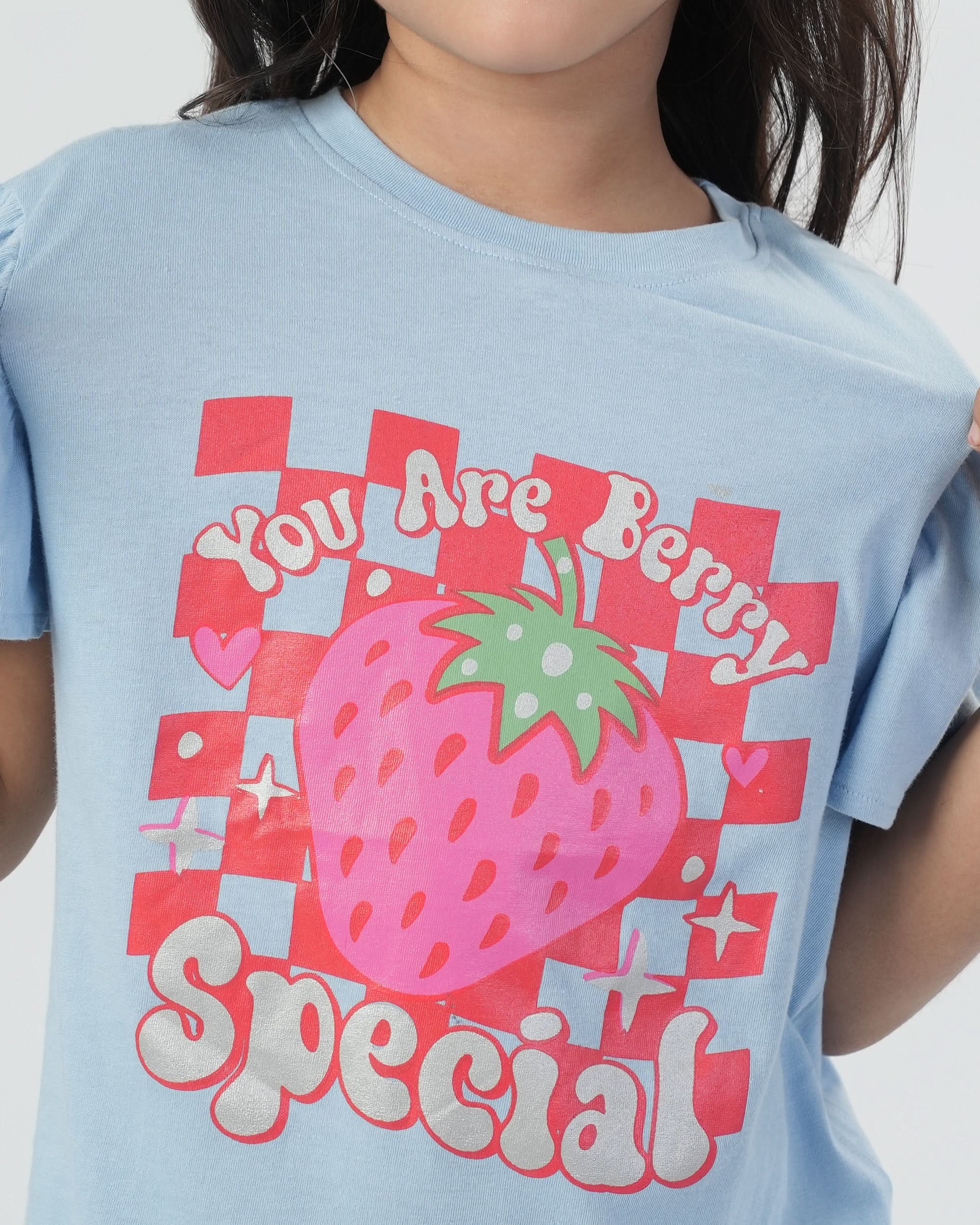 Eminent Girls Half Sleeves T-Shirt - Light Blue, Girls T-Shirts, Eminent, Chase Value