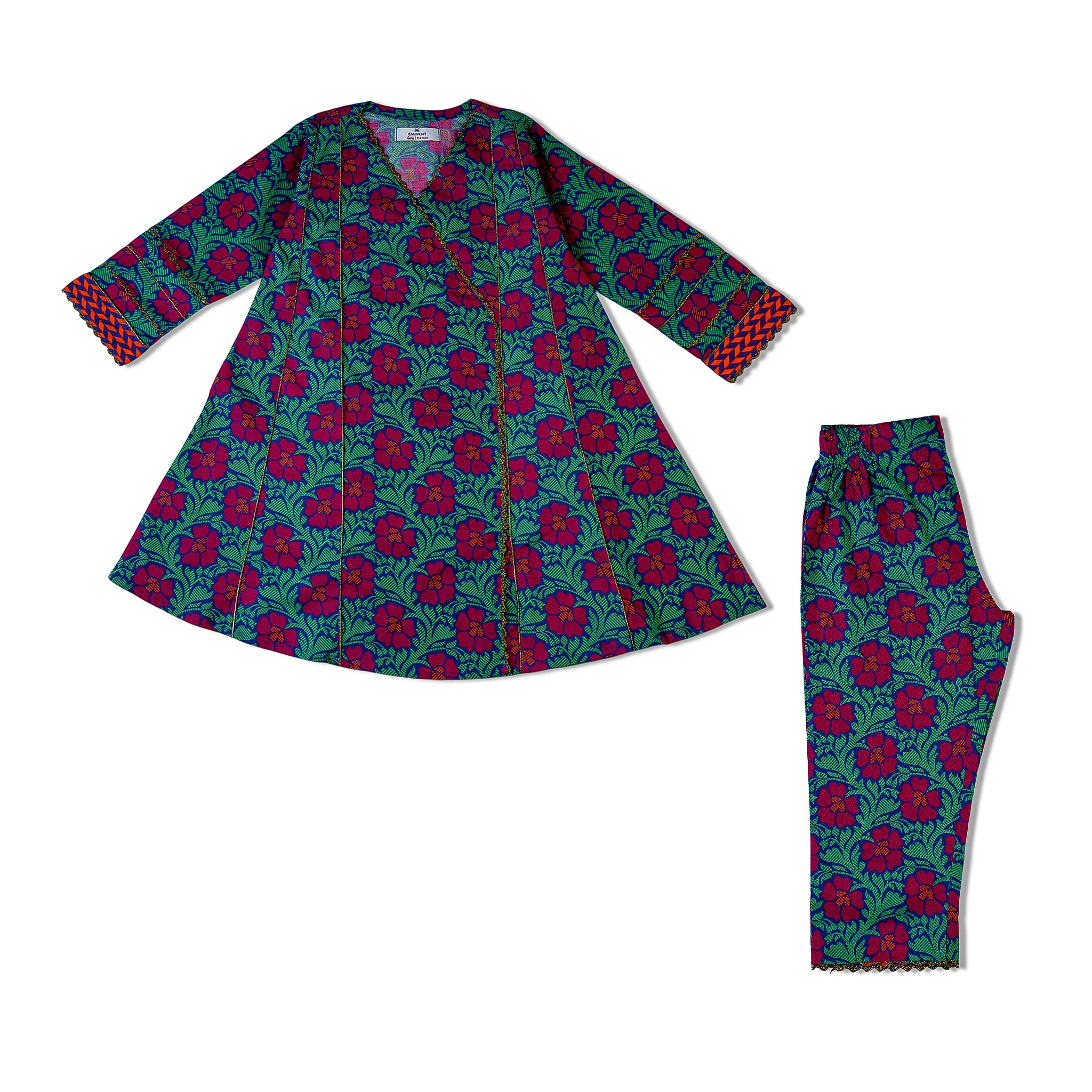 Eminent Girls Shalwar Suit - Green, Girls Suits, Chase Value, Chase Value