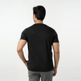 Eminent Men's Round Neck Half Sleeves Printed T-Shirt - Black, Men's T-Shirts & Polos, Eminent, Chase Value