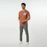 Eminent Men's Round Neck Half Sleeves Printed T-Shirt - Brown, Men's T-Shirts & Polos, Eminent, Chase Value