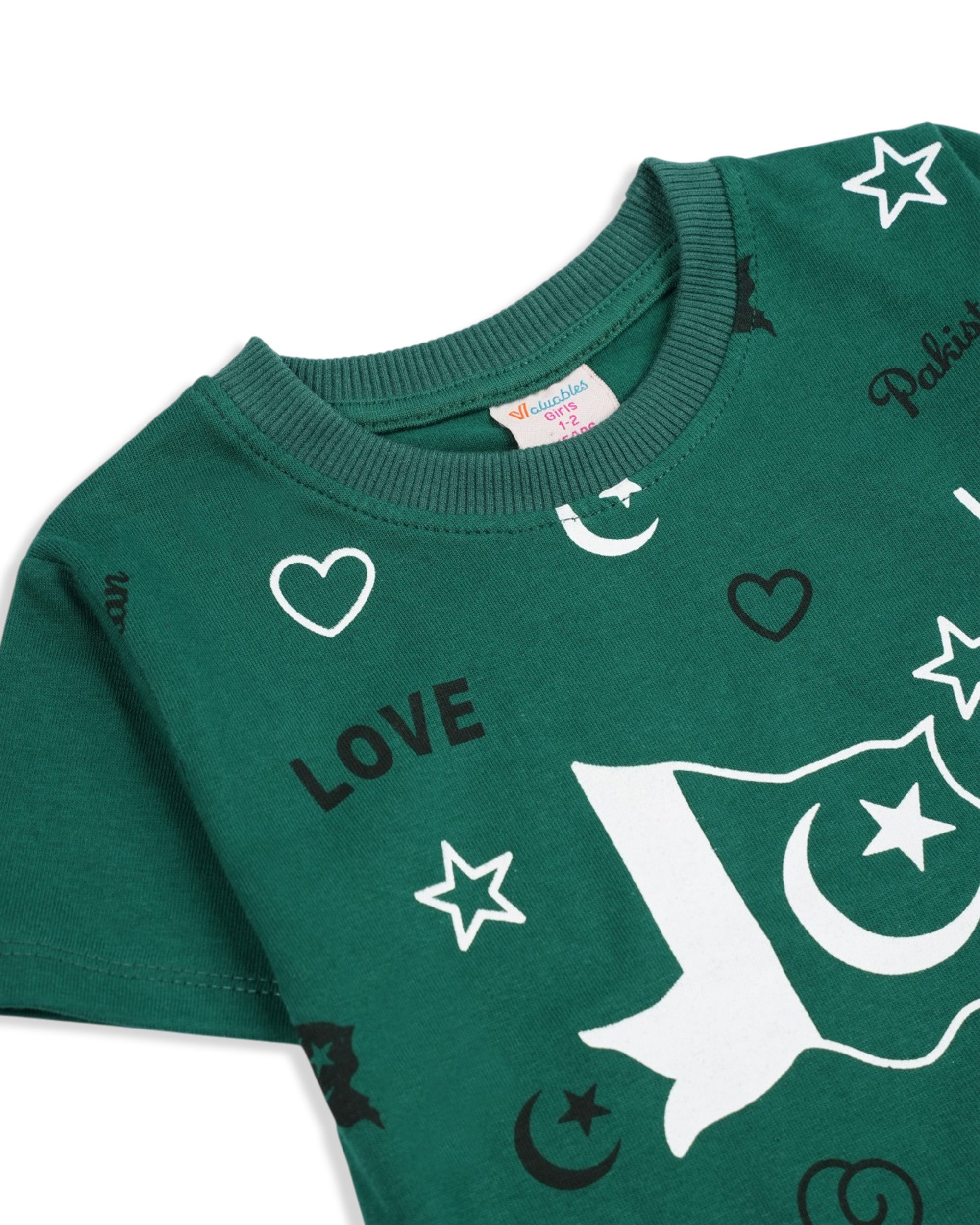 Valuables Girls' Half Sleeves Independence Suit