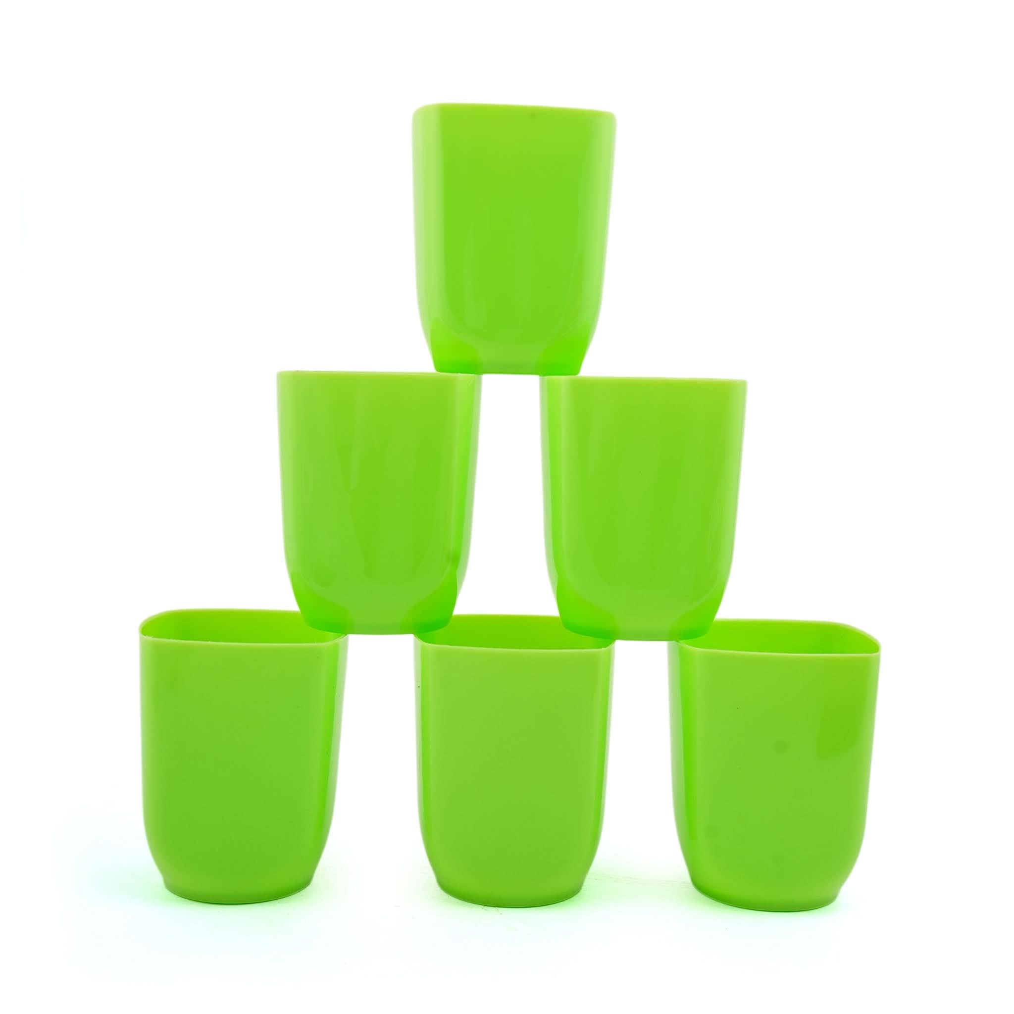 Crest Glass Pack Of 6 - Green, Glassware & Drinkware, Chase Value, Chase Value