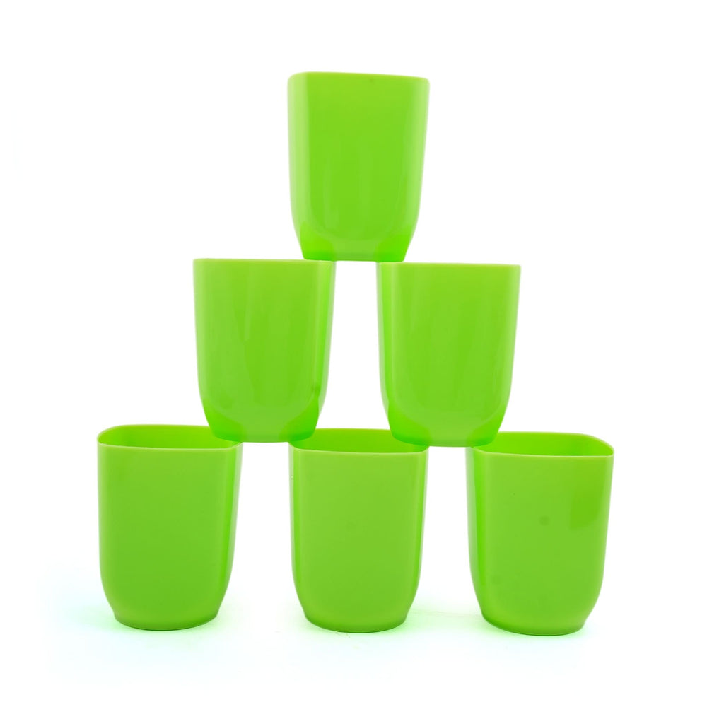 Crest Glass Pack Of 6 - Green, Glassware & Drinkware, Chase Value, Chase Value