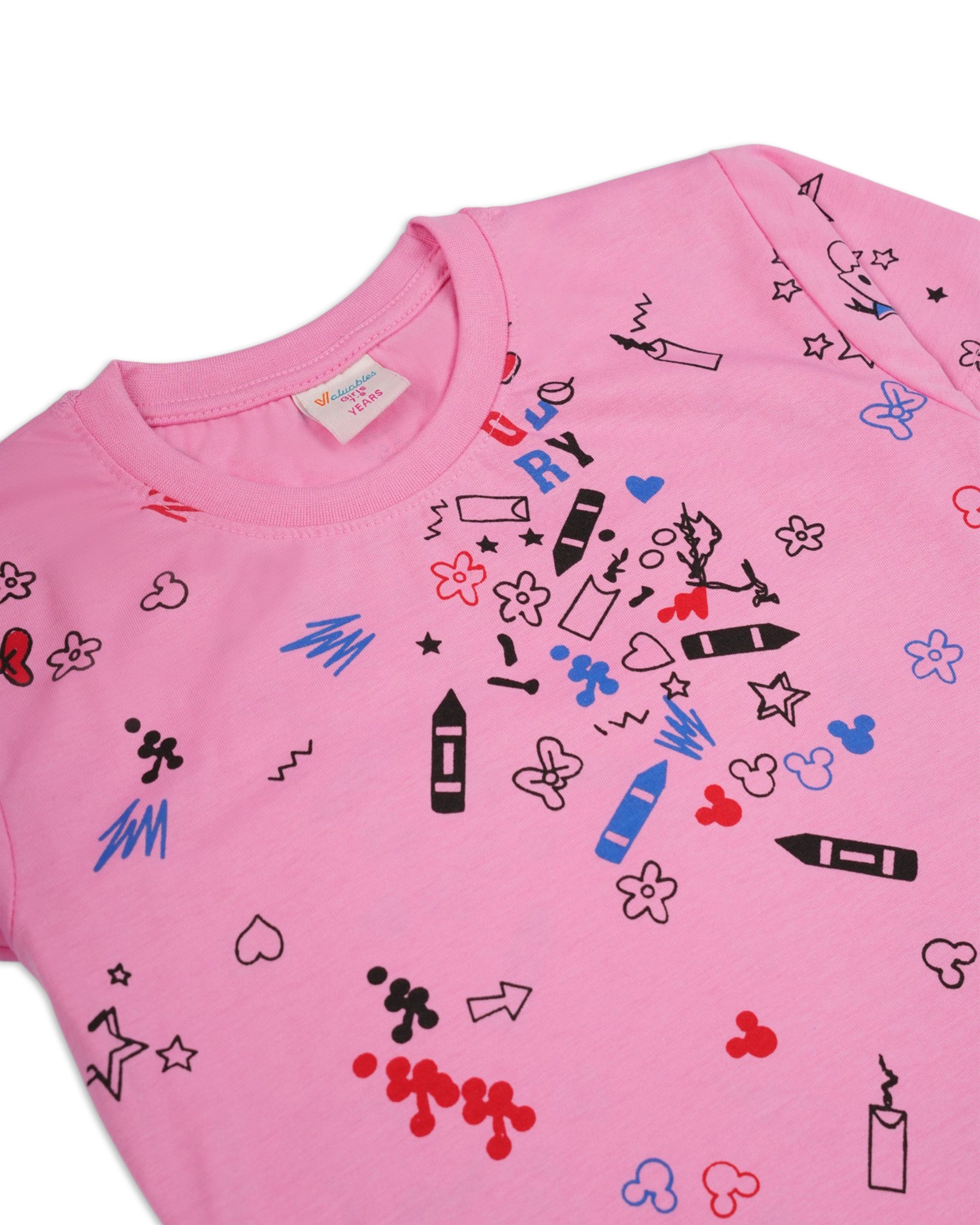 Valuables Girls' Half Sleeve T-Shirt