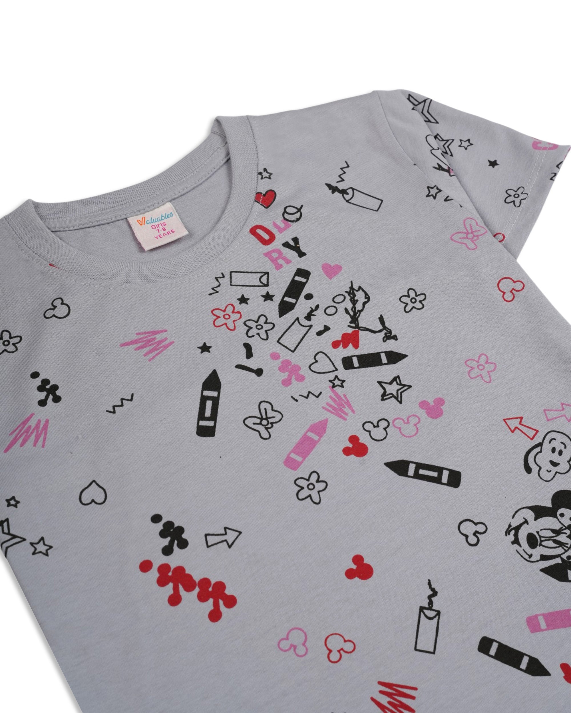 Valuables Girls' Half Sleeve T-Shirt
