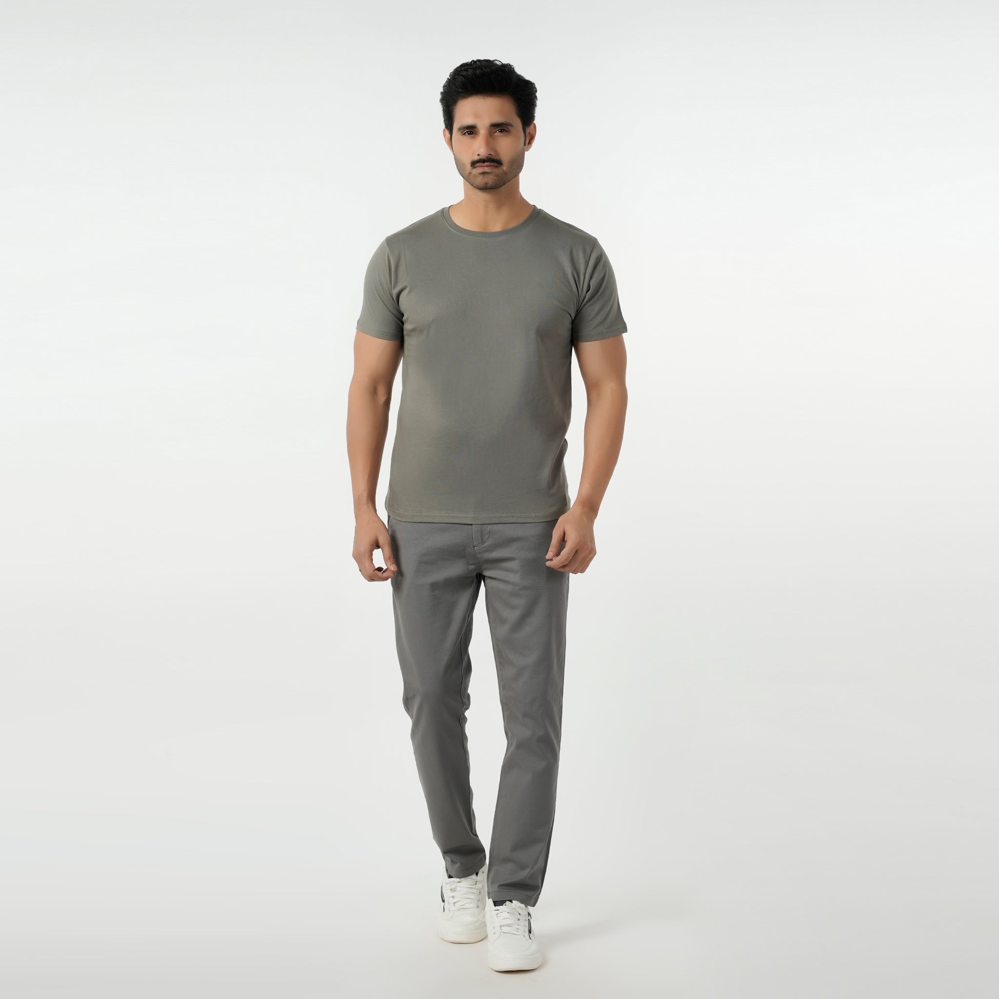 Eminent Men's Round Neck Half Sleeves T-Shirt - Dusty Olive, Men's T-Shirts & Polos, Eminent, Chase Value