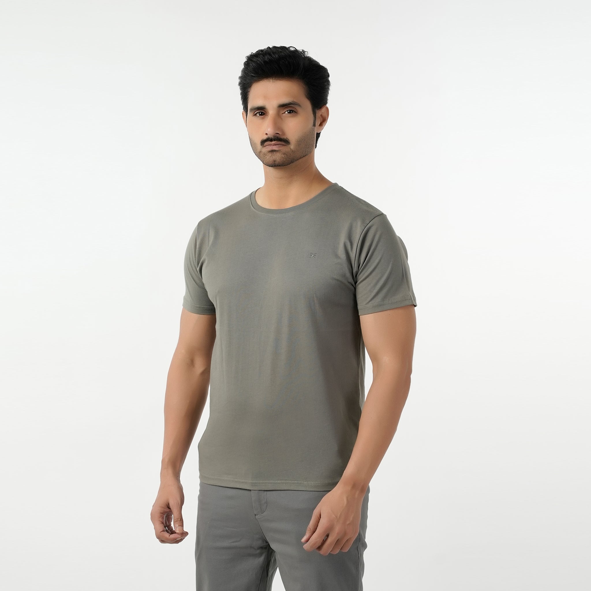 Eminent Men's Round Neck Half Sleeves T-Shirt - Dusty Olive, Men's T-Shirts & Polos, Eminent, Chase Value