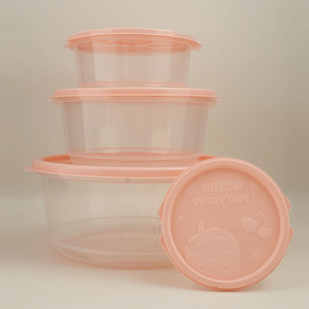 Belli Plastic Ultra Crisper Box 4 in 1 Set - Light Pink, Storage Boxes, Chase Value, Chase Value