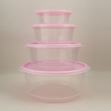 Belli Plastic Ultra Crisper Box 4 in 1 Set - Pink, Storage Boxes, Chase Value, Chase Value