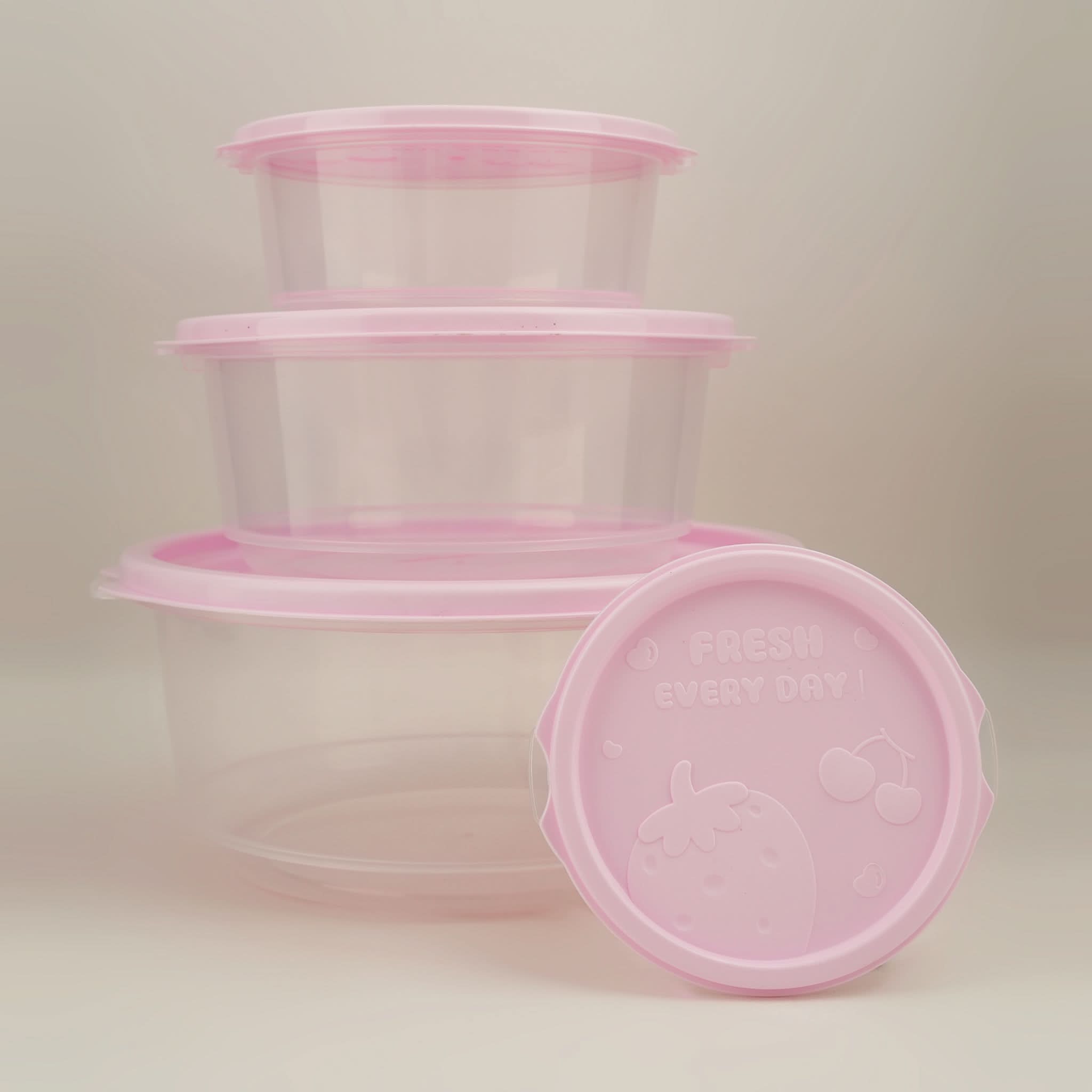 Belli Plastic Ultra Crisper Box 4 in 1 Set - Pink, Storage Boxes, Chase Value, Chase Value