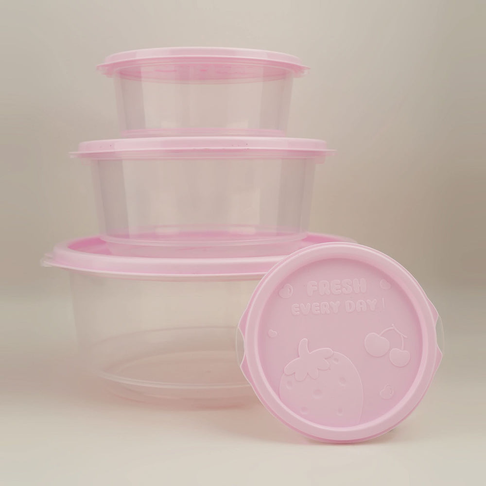 Belli Plastic Ultra Crisper Box 4 in 1 Set - Pink, Storage Boxes, Chase Value, Chase Value