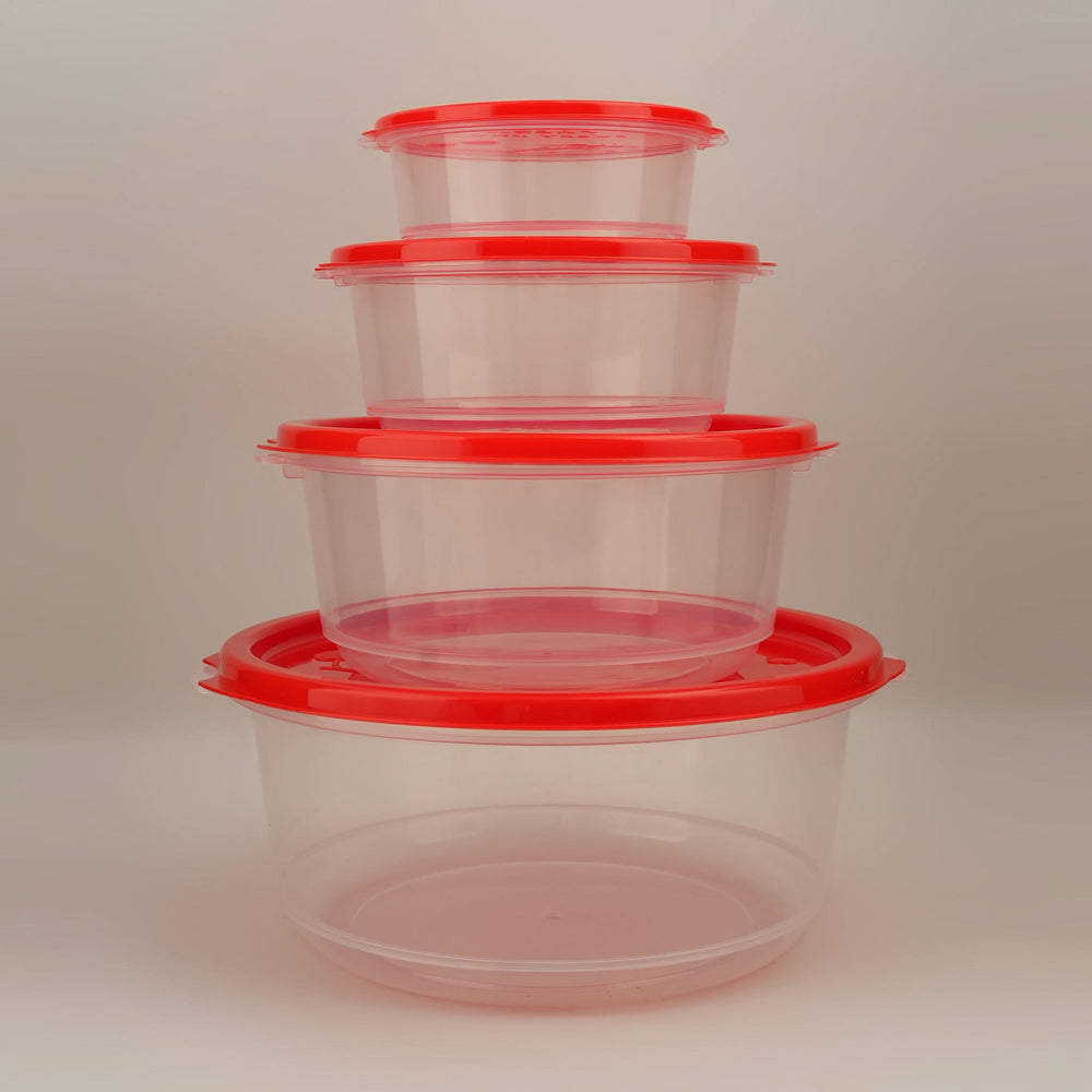 Belli Plastic Ultra Crisper Box 4 in 1 Set - Red, Storage Boxes, Chase Value, Chase Value