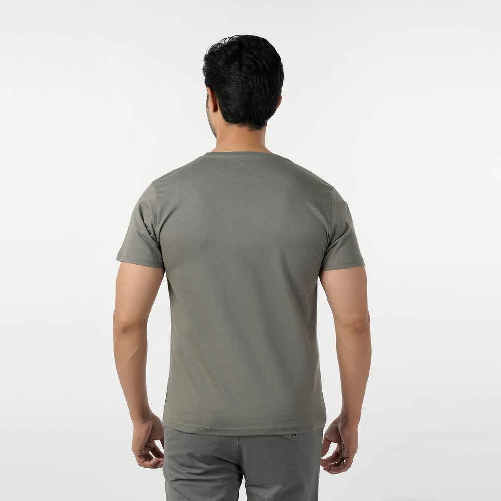 Eminent Men's Round Neck Half Sleeves T-Shirt - Dusty Olive, Men's T-Shirts & Polos, Eminent, Chase Value
