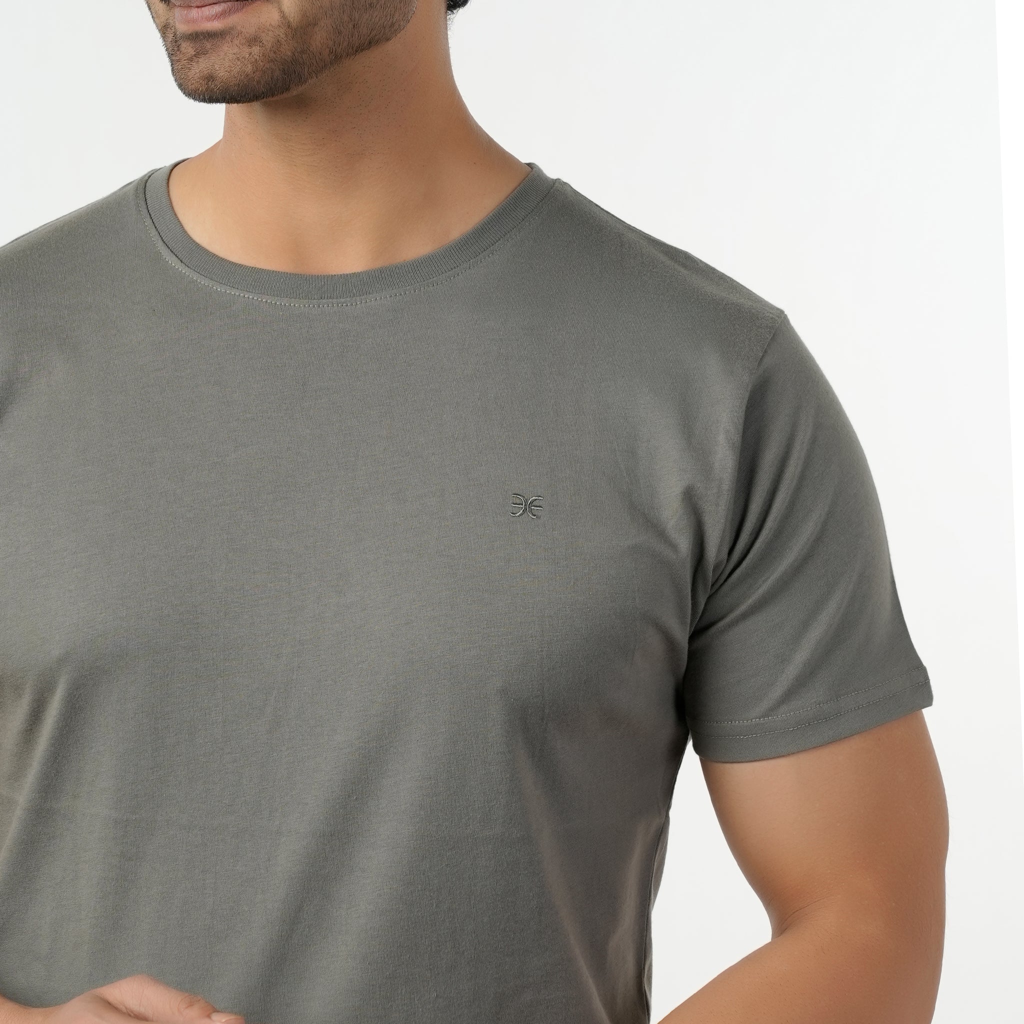Eminent Men's Round Neck Half Sleeves T-Shirt - Dusty Olive, Men's T-Shirts & Polos, Eminent, Chase Value