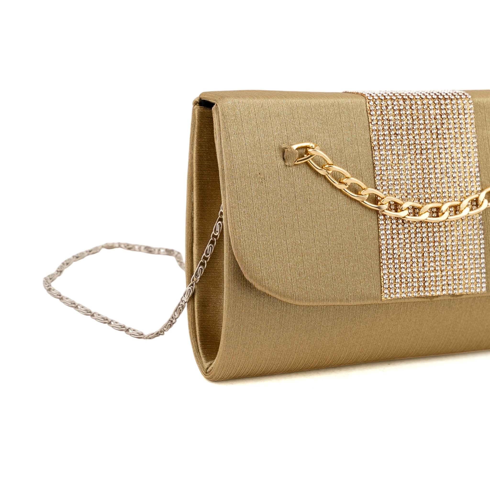 Women's Clutch - Golden, Women Clutches, Chase Value, Chase Value