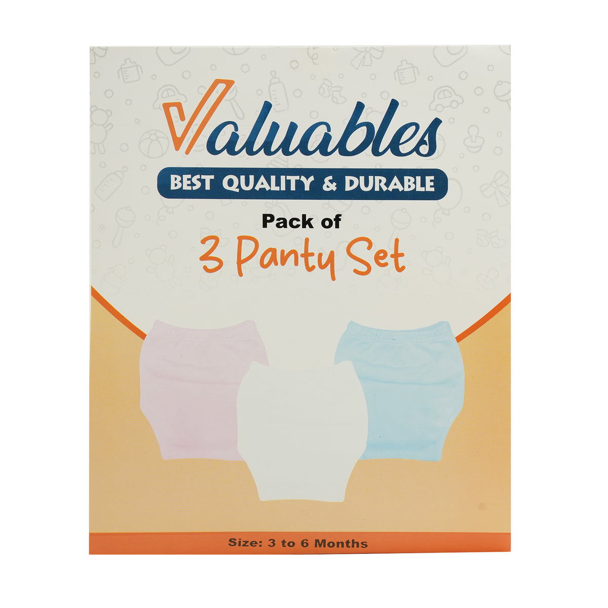 Valuable Newborn Panty Pack Of 3 - White, Kids Other Accessories, Chase Value, Chase Value