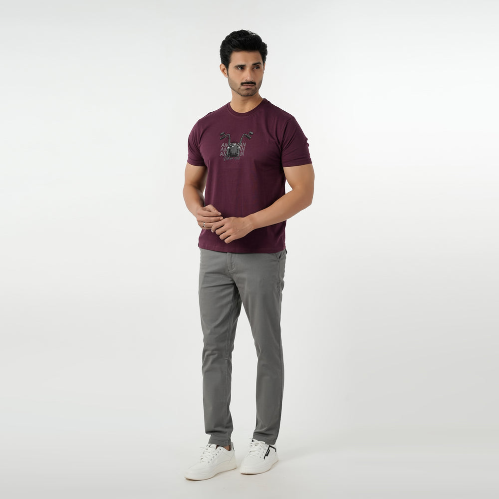 Eminent Men's Half Sleeves T-Shirt - Maroon, Men's T-Shirts & Polos, Eminent, Chase Value