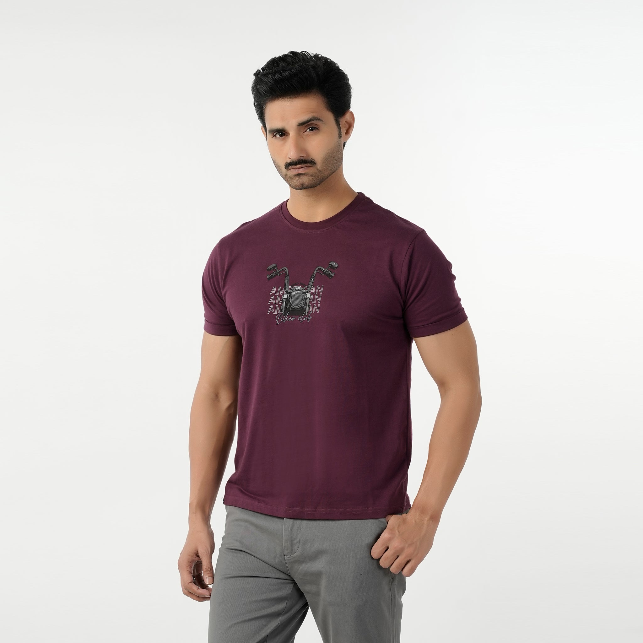 Eminent Men's Half Sleeves T-Shirt - Maroon, Men's T-Shirts & Polos, Eminent, Chase Value