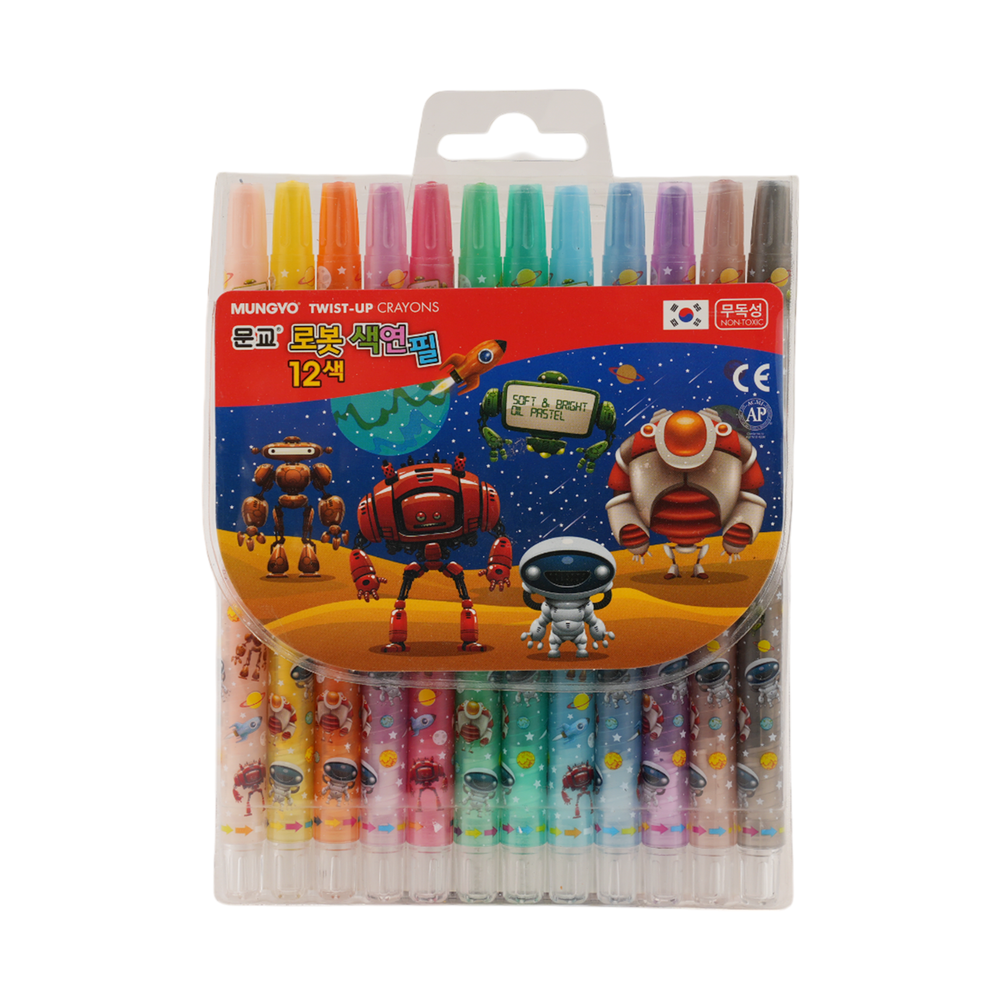 Mungyo Twist-Up Crayons – Smooth & Mess-Free Coloring for Kids, Coloring Tools, Chase Value, Chase Value