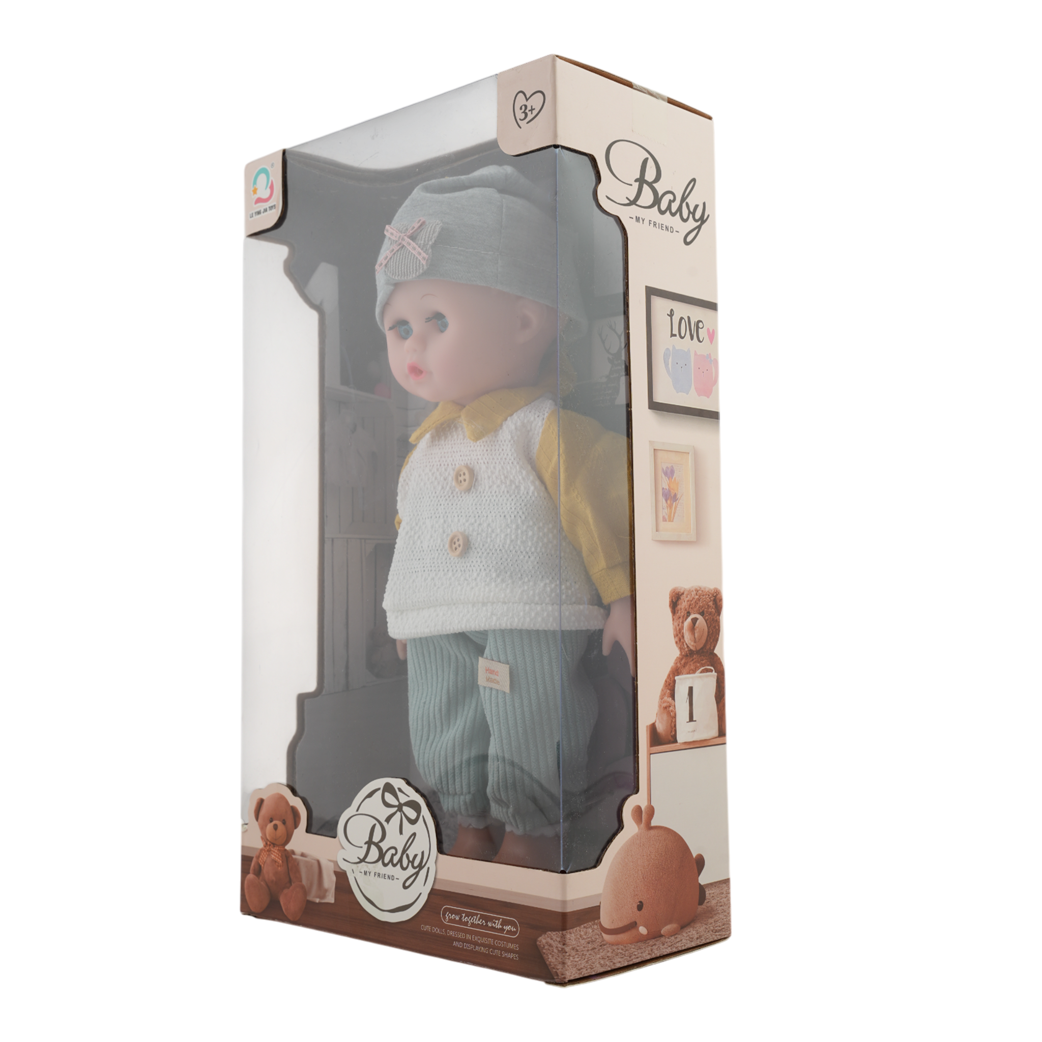 Vinyl Doll – 34CM Soft-Body Doll for Kids’ Imaginative Play, Dolls & House, Chase Value, Chase Value