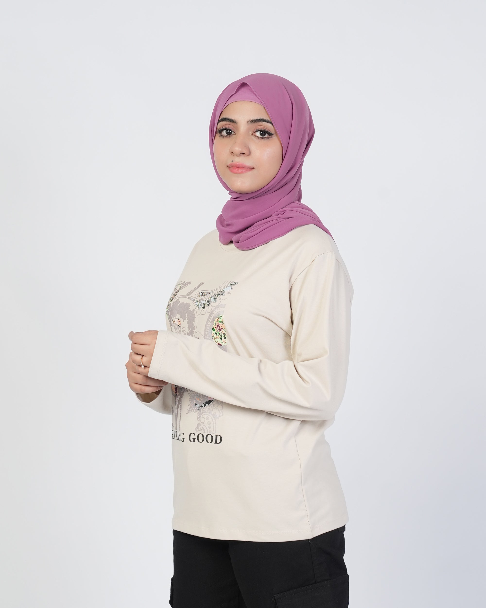 Valuables Printed Full Sleeves T-Shirt, Girls T-Shirts, Chase Value, Chase Value