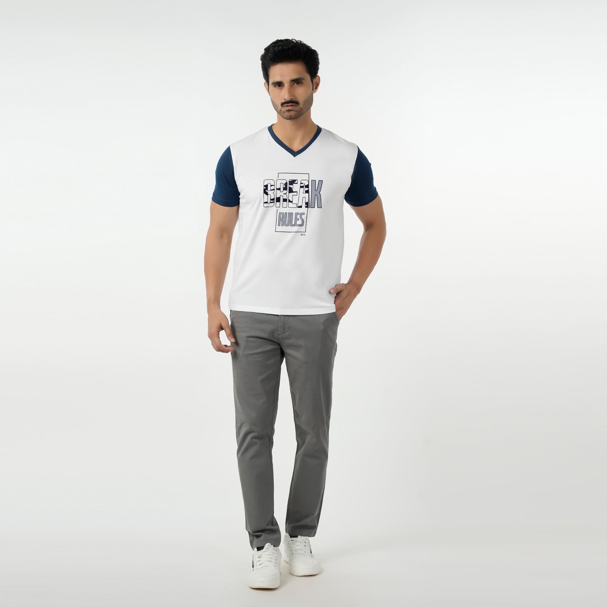 Eminent Men's Half Sleeves T-Shirt - White, Men's T-Shirts & Polos, Eminent, Chase Value