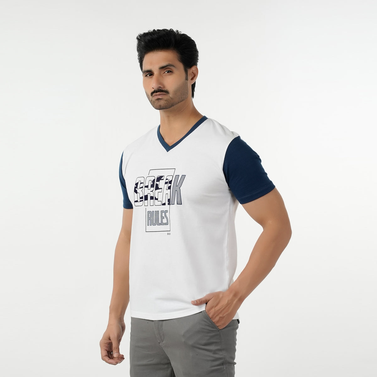 Eminent Men's Half Sleeves T-Shirt - White, Men's T-Shirts & Polos, Eminent, Chase Value