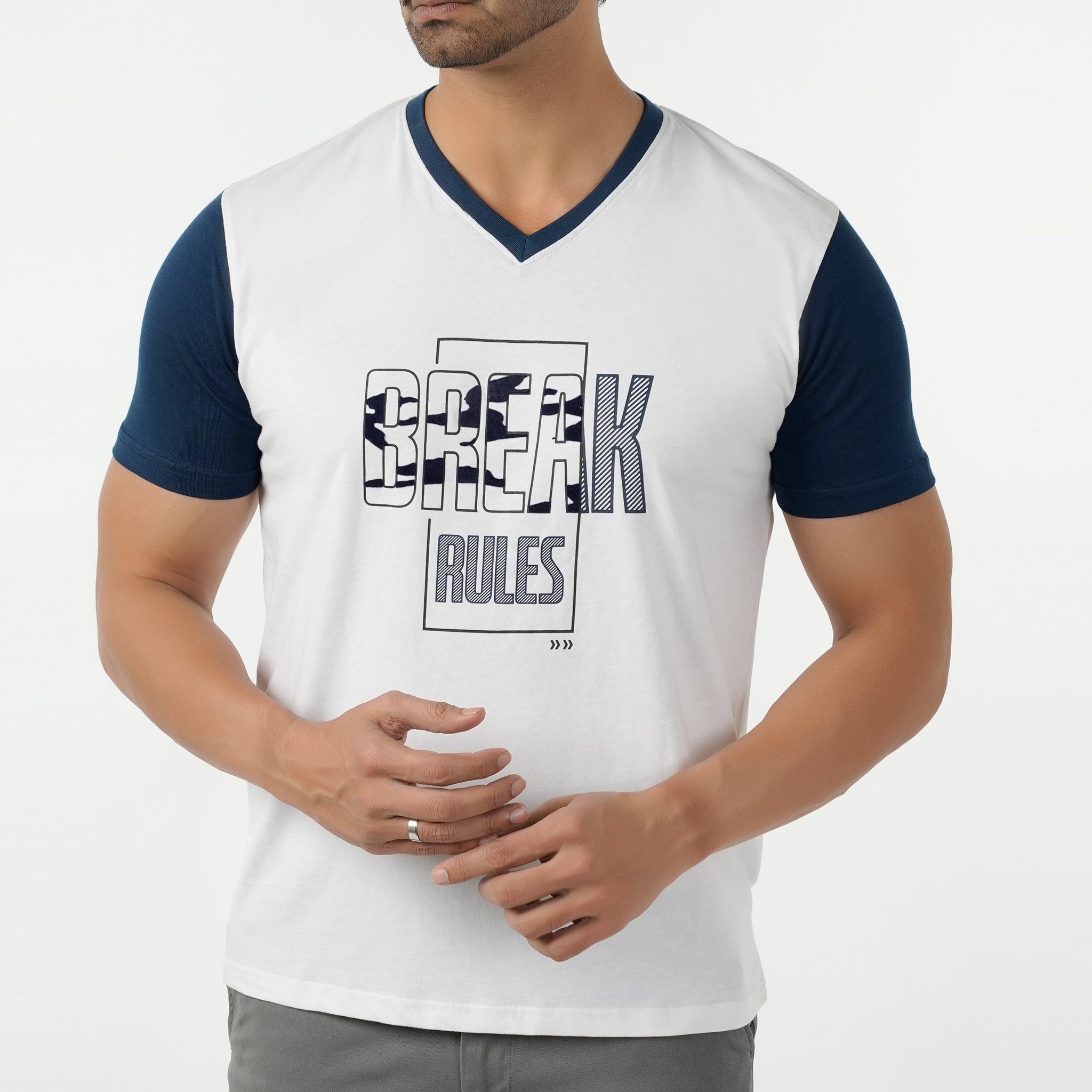Eminent Men's Half Sleeves T-Shirt - White, Men's T-Shirts & Polos, Eminent, Chase Value