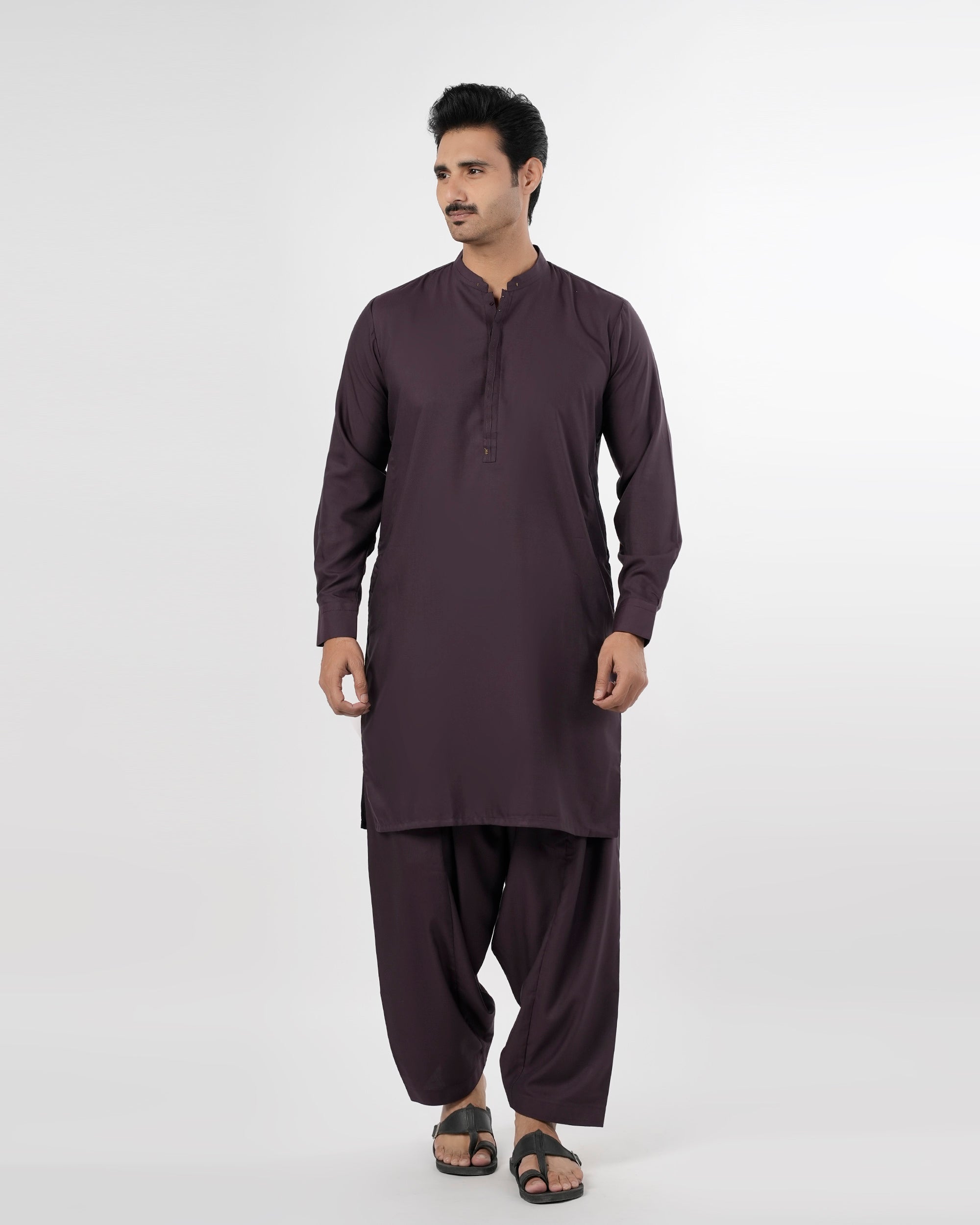 Eminent Men's Stitched Shalwar Suit - Burgundy, Men's Shalwar Kameez, Eminent, Chase Value