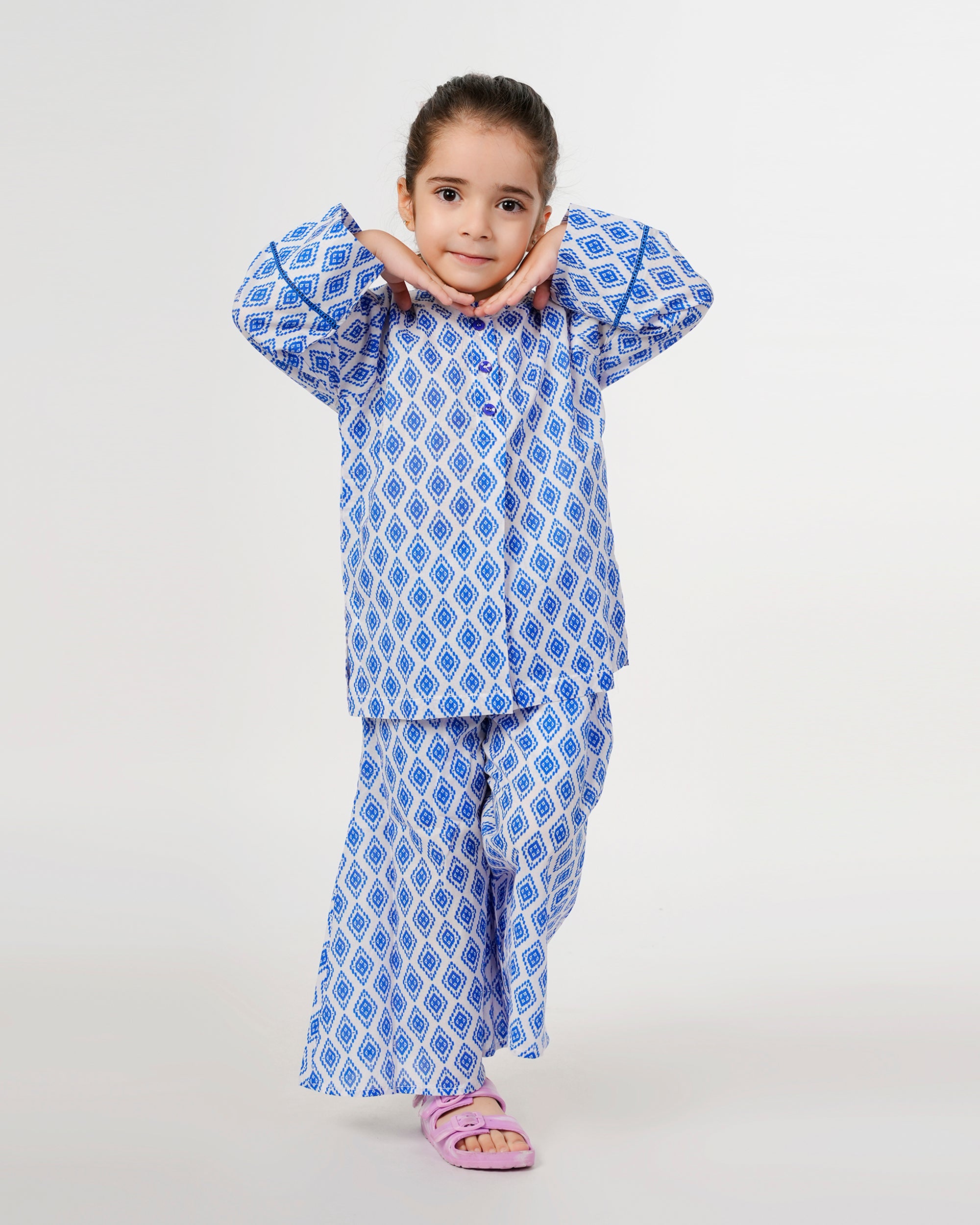 Eminent Girls Printed 2Pcs Shalwar Suit - Blue, Girls Shalwar Kameez, Eminent, Chase Value