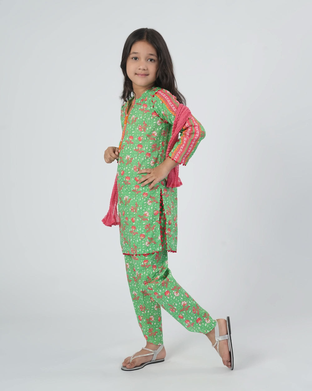 Eminent Girls Printed Shalwar Suit - Green, Girls Shalwar Kameez, Eminent, Chase Value